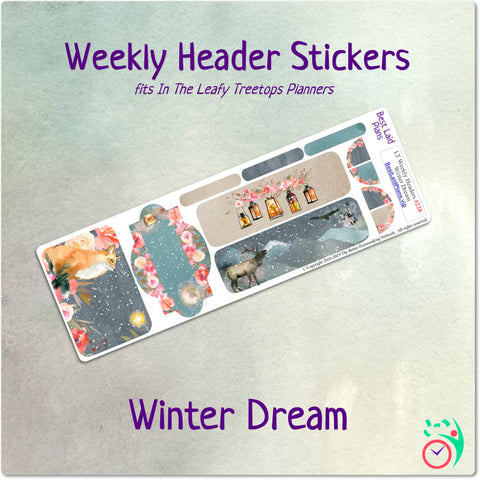 Image of Leafy Treetops Weekly Header Boxes Winter Dream