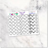Heart Icon Outline Shapes Planner Stickers Checklist