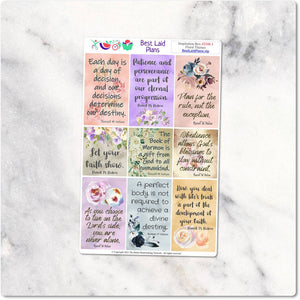 Planner Stickers LDS Quotes Floral Pastel Watercolor Russell M Nelson