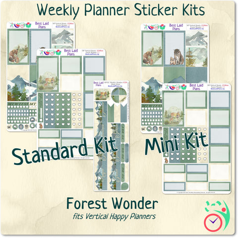Image of Classic Happy Planner Vertical Weekly Kit Forest Wonder