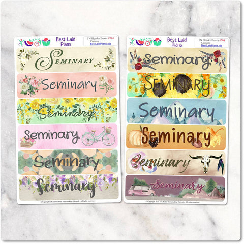 Image of Planner Stickers TN Travelers Notebook Journaling Notes Page Headers