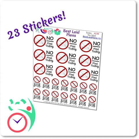 Image of No Mail Today Icon Stickers