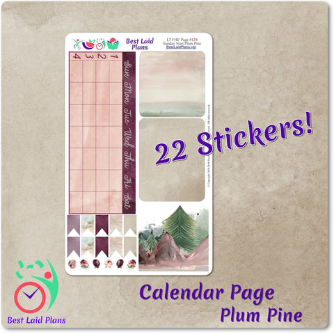 Image of Calendar Page Plum Pine