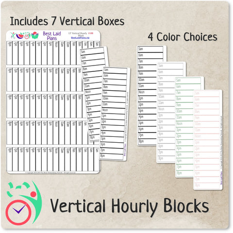 Image of Hourly Schedule Stickers
