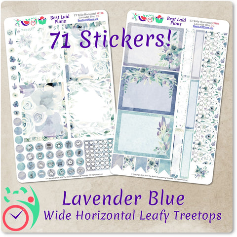 Image of Leafy Treetops Wide Horizontal Weekly Kit Lavender Blue