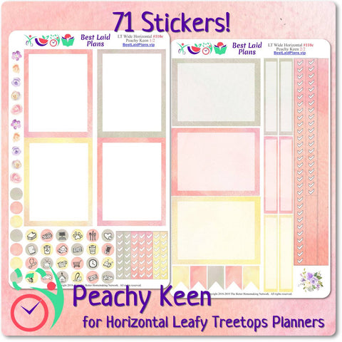 Image of Leafy Treetops Wide Horizontal Weekly Kit Peachy Keen