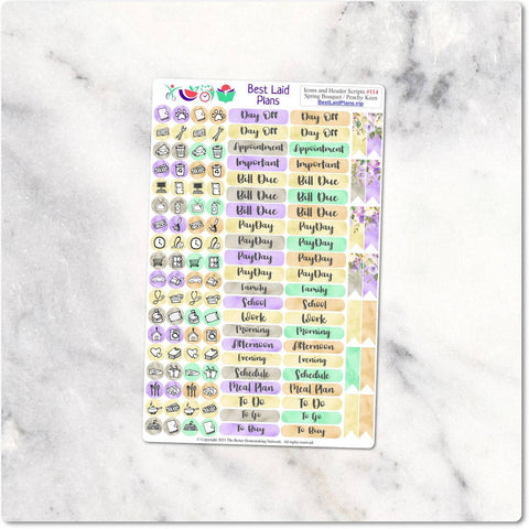 Image of Functional Planner Stickers Icons Scripts Headers