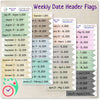Weekly Date Header Flags 2023