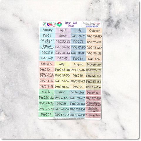 Image of Planner Stickers LDS Doctrine and Covenants Come Follow Me 2021