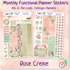 Leafy Treetops Monthly Headers Rose Creme