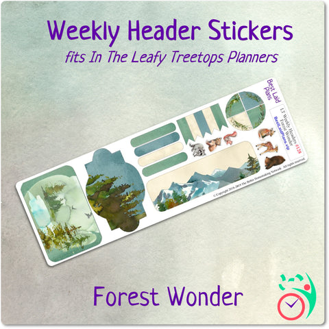 Image of Leafy Treetops Weekly Header Boxes Forest Wonder