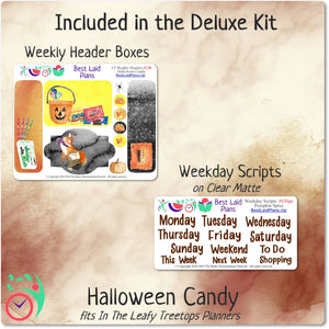 Leafy Treetops Horizontal Weekly Kit Halloween Candy