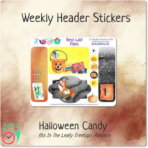 Image of Leafy Treetops Weekly Header Boxes Halloween Candy