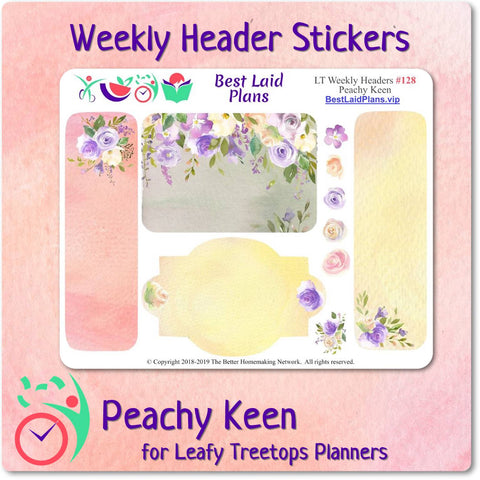 Image of Leafy Treetops Weekly Header Boxes Peachy Keen