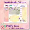 Leafy Treetops Weekly Header Boxes Peachy Keen