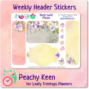 Leafy Treetops Weekly Header Boxes Peachy Keen