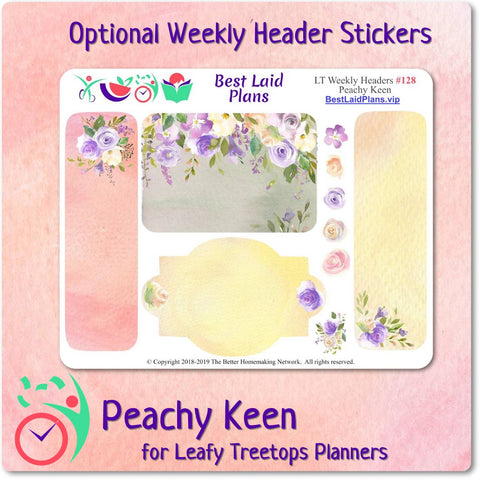 Image of Leafy Treetops Wide Horizontal Weekly Kit Peachy Keen