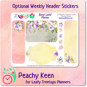 Leafy Treetops Horizontal Weekly Kit Peachy Keen