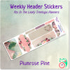 Leafy Treetops Weekly Header Boxes Plumrose Pine