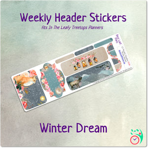 Leafy Treetops Weekly Header Boxes Winter Dream