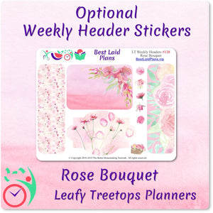 Leafy Treetops Wide Horizontal Weekly Kit Rose Bouquet