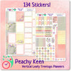 Leafy Treetops Vertical Weekly Kit Watercolor Peachy Keen