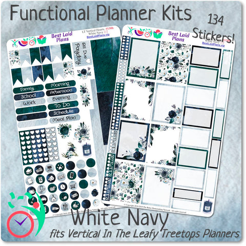 Image of Leafy Treetops Vertical Weekly Kit White Navy