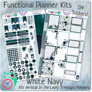 Leafy Treetops Vertical Weekly Kit White Navy