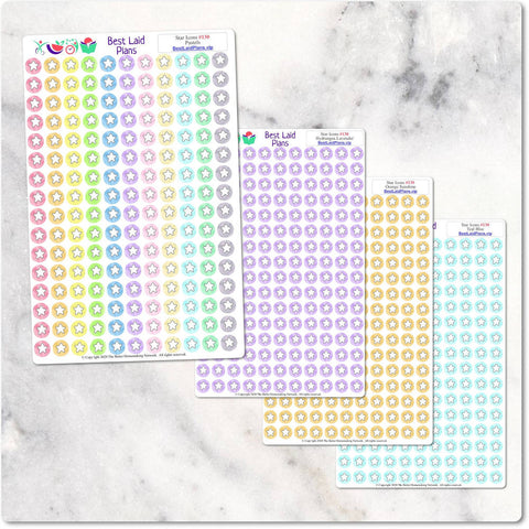 Image of Planner Stickers Functional Icons Stars