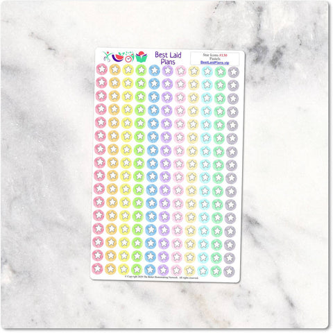 Image of Planner Stickers Functional Icons Stars