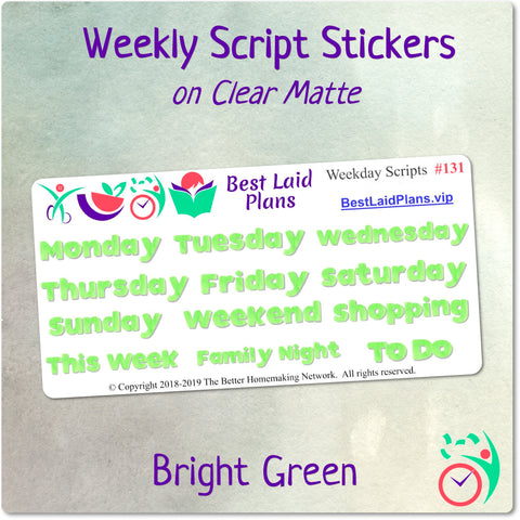 Image of Weekday Scripts Bright Green
