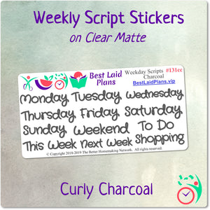Weekday Scripts Curly Charcoal