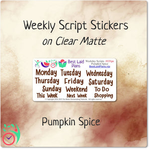 Happy Planner Classic Monthly Kit Pumpkin Spice