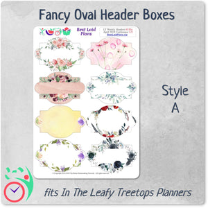 Leafy Treetops Weekly Fancy Header Boxes