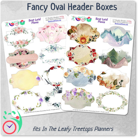 Image of Leafy Treetops Weekly Fancy Header Boxes