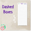 Large Dashed Boxes