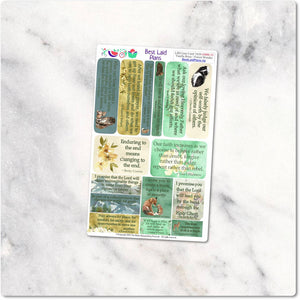 LDS General Conference Quotes Planner Stickers Floral.