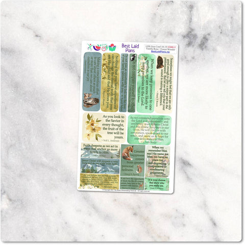 Image of LDS General Conference Quotes Planner Stickers Floral.