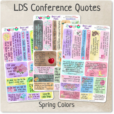 Image of LDS General Conference Quotes Spring Colors Bundle