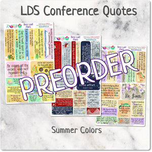 LDS General Conference Quotes Summer Kit April 2022 PREORDER