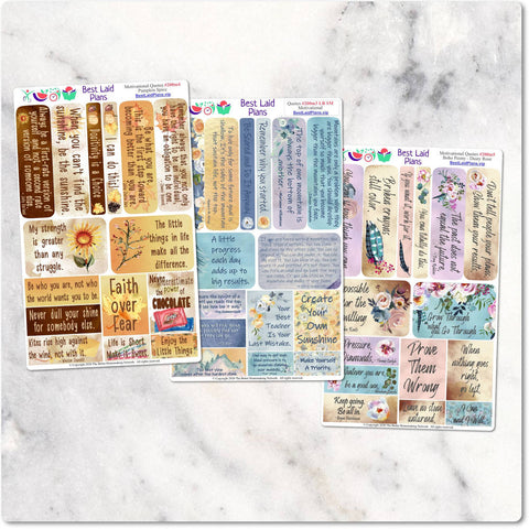Image of Planner Stickers Motivational Quotes Fall Colors