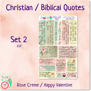 Biblical Quotes 2 Rose Creme / Happy Valentine