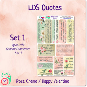 LDS Quotes 1 Rose Creme / Happy Valentine