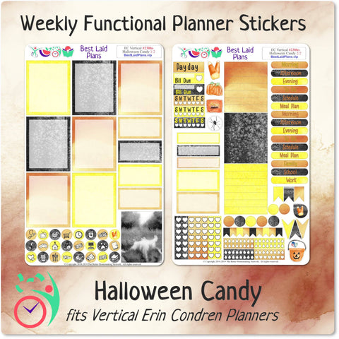 Image of Erin Condren Vertical Weekly Kit Halloween Candy