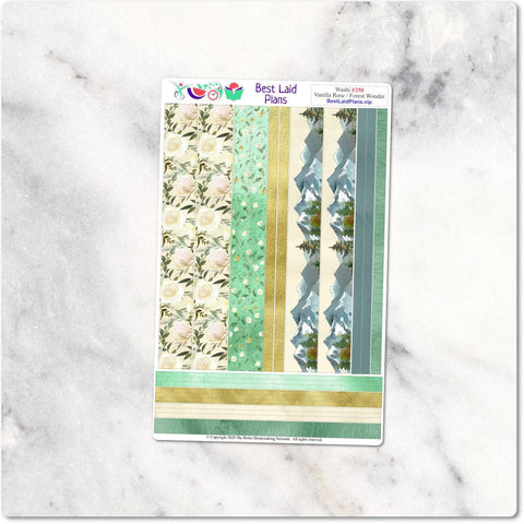 Image of Washi Planner Stickers Journal Floral Mountains
