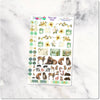 Decorative Planner Stickers Floral Candle Wildlife Forest Deer Bear Fox