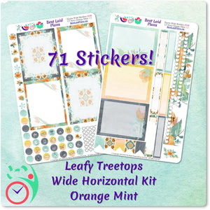 Leafy Treetops Wide Horizontal Weekly Kit Orange Mint