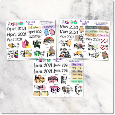 Image of 2021 Holiday Stickers Planner Calendar