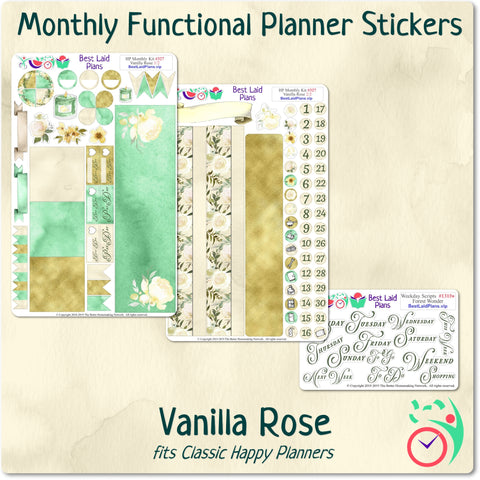Image of Classic Happy Planner Monthly Kit Vanilla Rose