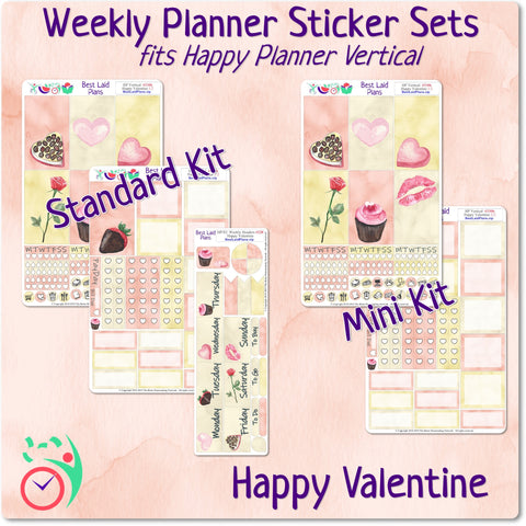 Image of Classic Happy Planner Vertical Weekly Kit Happy Valentine